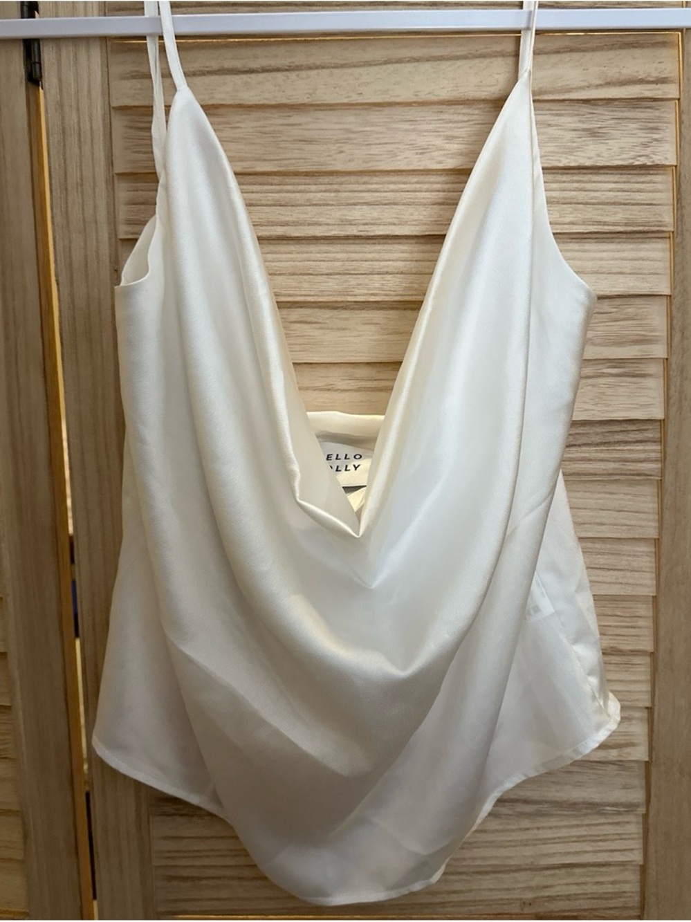 Hello Molly Ivory Satin Slip Top